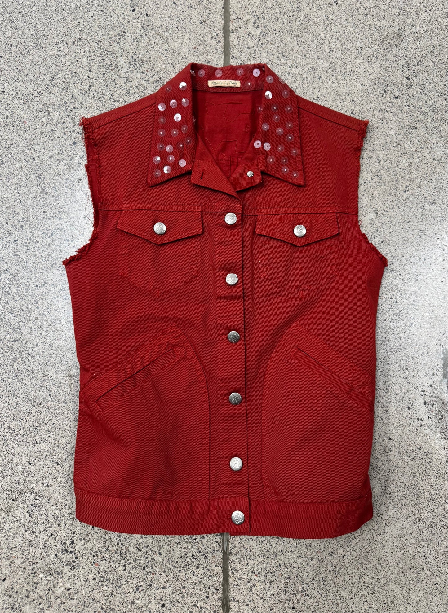 Vintage Jean Paul Gaultier Beaded Denim Vest