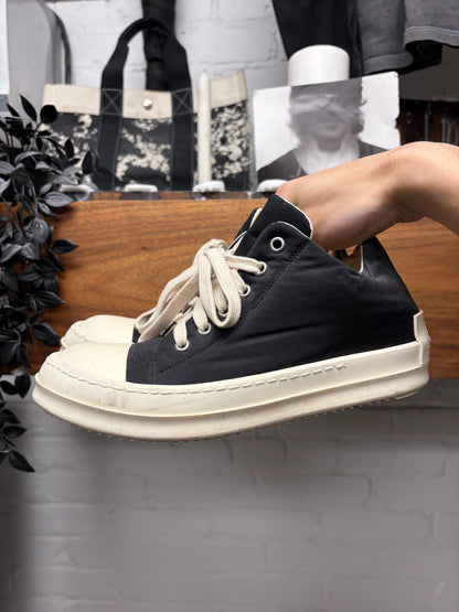 AW2022 Rick Owens Black/Milk DRKSHDW ‘Ramones’ Low Top Sneakers