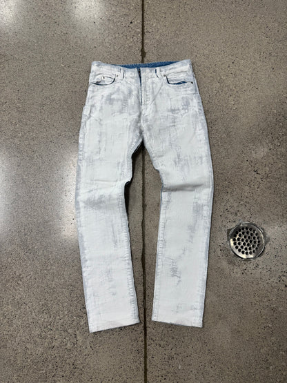 SS2016 Maison Margiela ‘Paint Coated’ White/Blue Denim