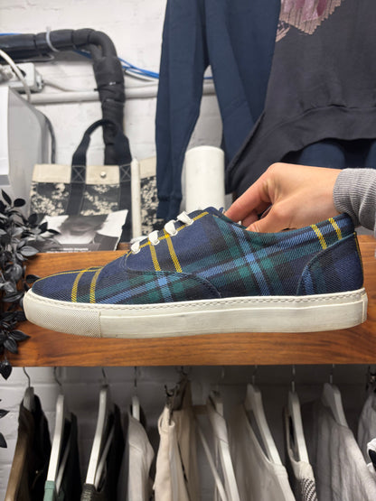 Comme Des Garçons Shirt Tartan Plaid Canvas Low Top Sneakers