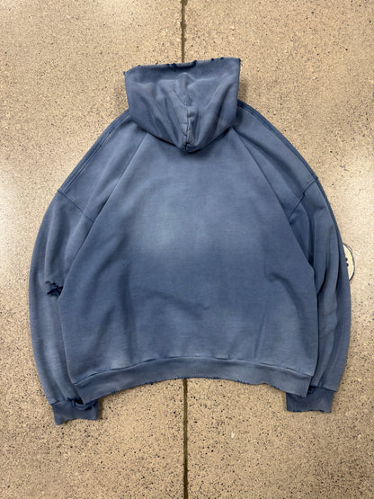 AW2023 Balenciaga ‘Paris Moon’ Faded Blue Hoodie