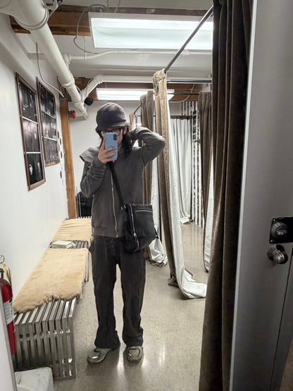 AW2005 Dior Homme by Hedi Slimane Black Lambskin Leather ‘Deville’ Side Bag