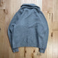 Diesel Ribbed Wool Heather Grey Zip Up Sweater