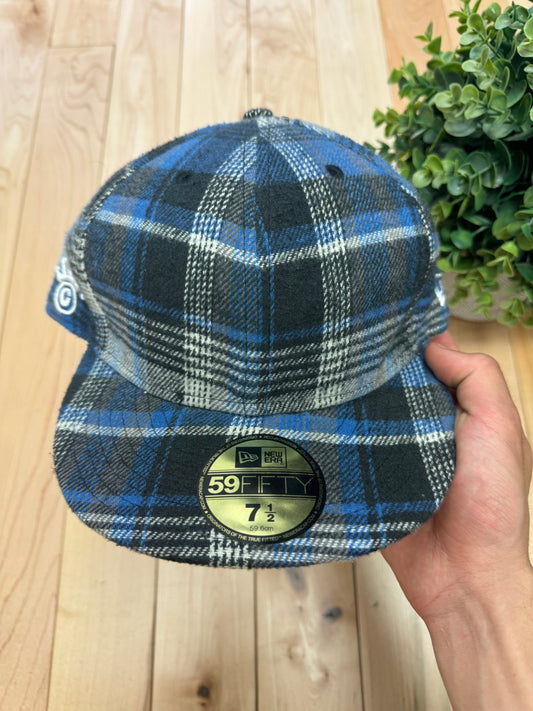 2000s Stussy Wool Plaid Fitted Hat