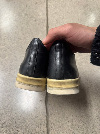 Rick Owens Lambskin Leather ‘Ramones’ Low Top Sneakers