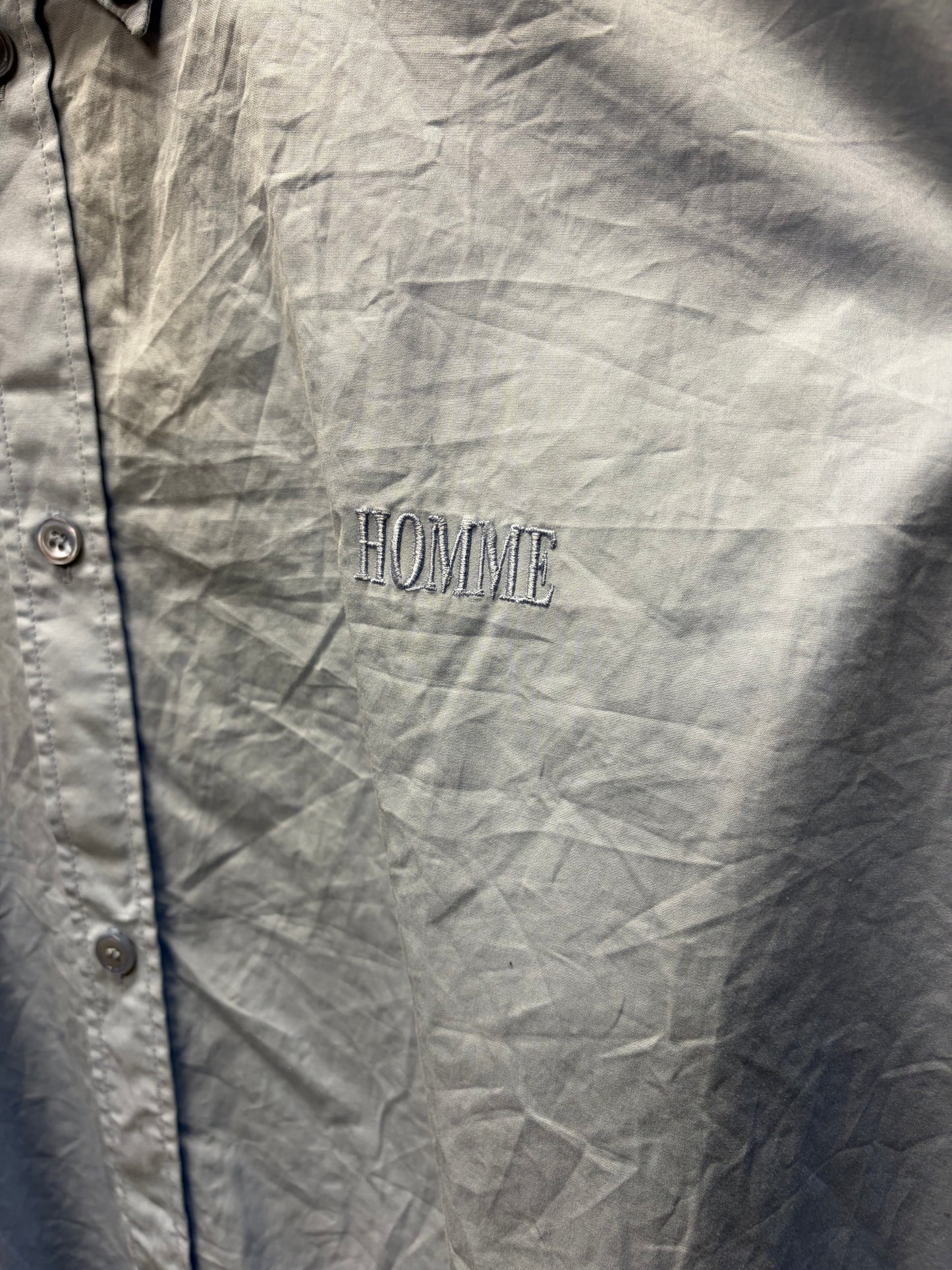 2017 Balenciaga ‘Homme’ Embroidered Back Button Down Shirt