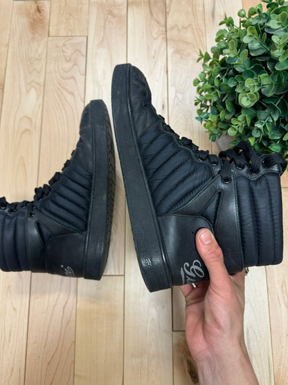 Gucci ‘Hudson’ Black Leather High Top Sneakers