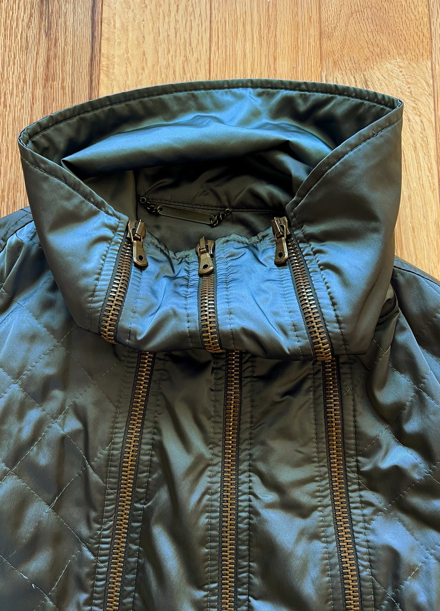 2000s Dolce & Gabbana Mainline Runway Triple Zip Funnel Neck Detachable Jacket