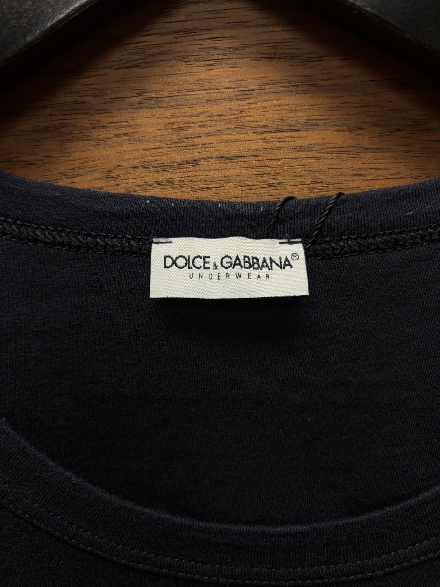 2000s Dolce & Gabbana Rhinestone ‘Dual Pistols’ Black Undershirt
