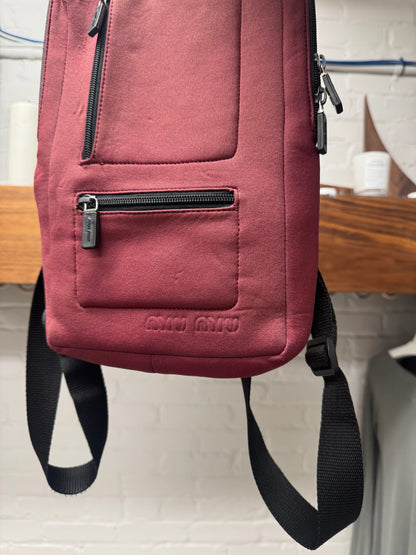Vintage Miu Miu Miniature ‘Shell’ Sun Faded Red Backpack