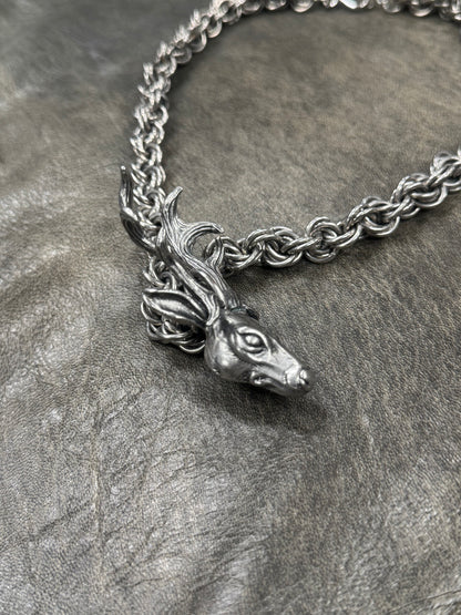 AW2008 Number (N)ine ‘My Private Portland’ Solid 925 Silver Deer Necklace