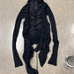 SS2011 Rick Owens ‘Anthem’ Ribbed Black ‘Waterfall’ Cardigan