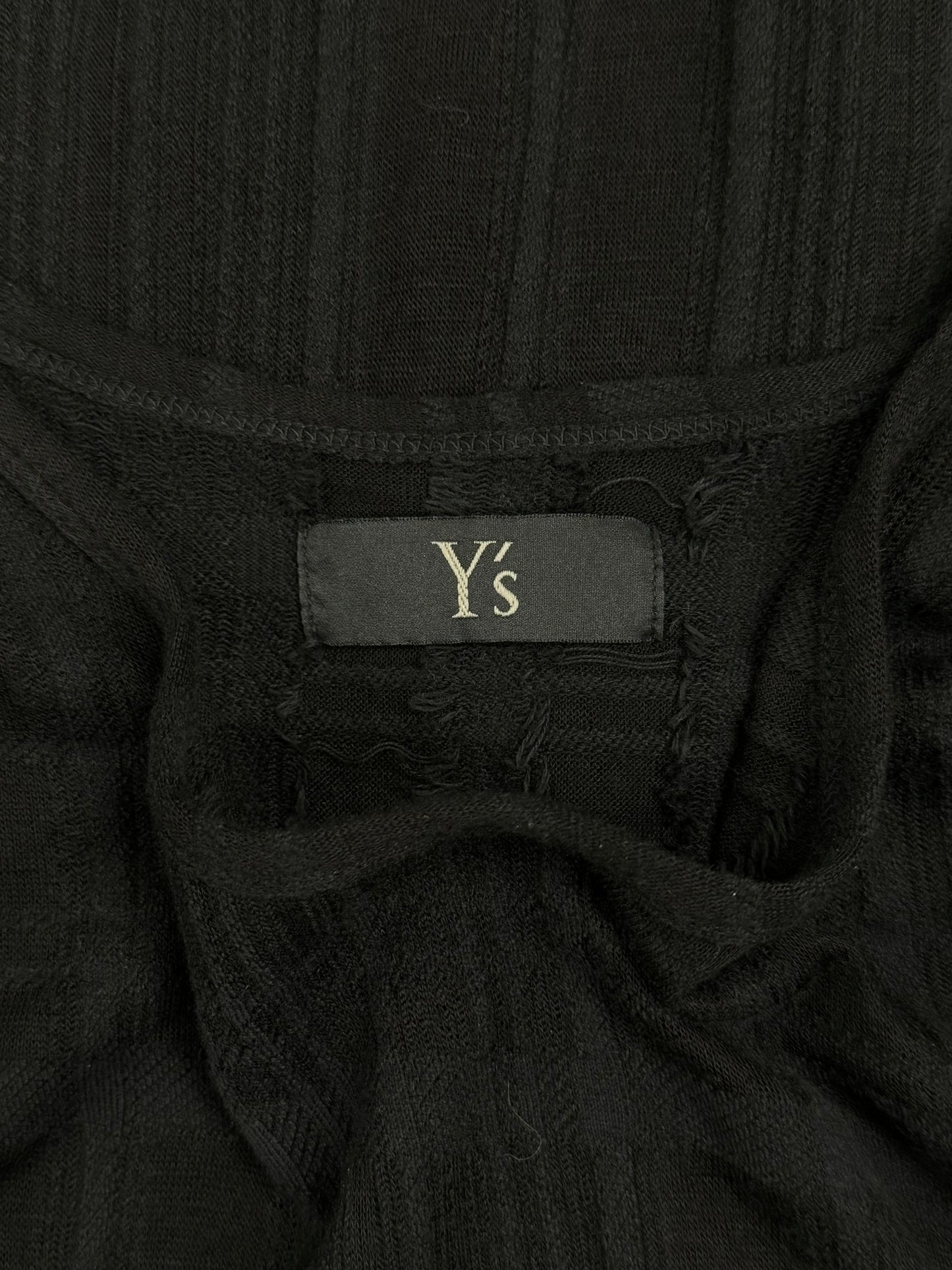 Y’s by Yohji Yamamoto Black Tassel T-Shirt