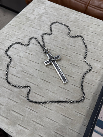 Chrome Hearts 40 Inch XL Length ‘Paper Chain’ 925 Silver Necklace