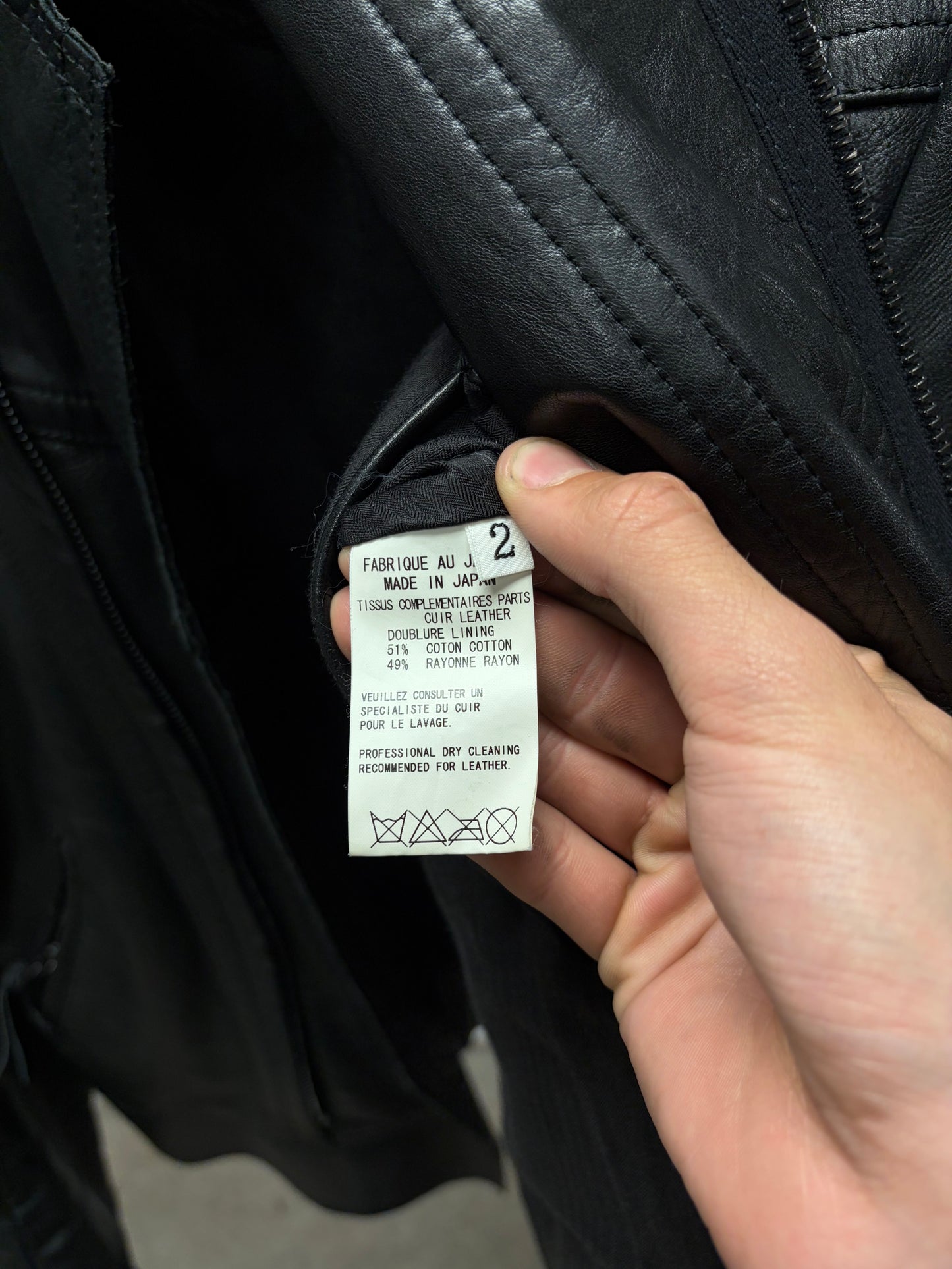 Yohji Yamamoto ‘Y’s’ Horse Leather Raw Cuff Moto-Jacket