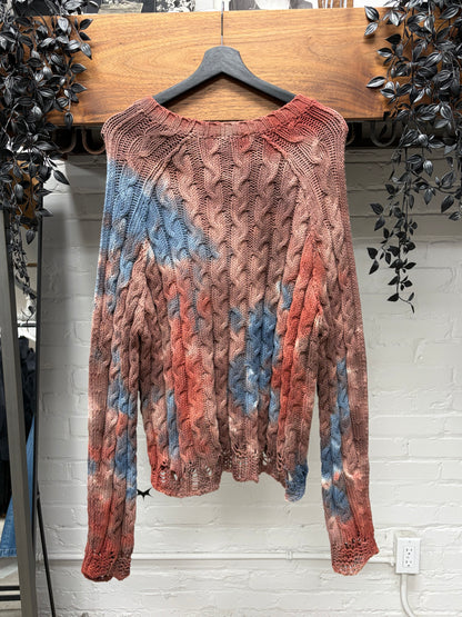 Acne Studios Tie Dye ‘Cable Knit’ Sweater
