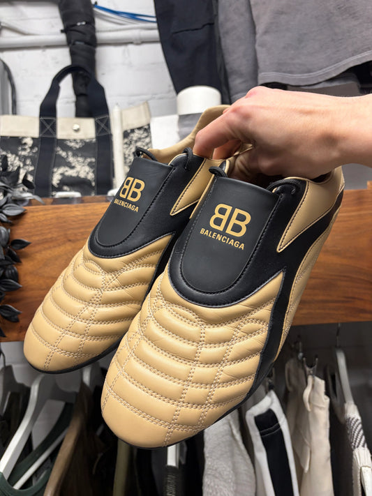 Balenciaga ‘Zen’ Taupe/Black Soccer Low Top Sneakers