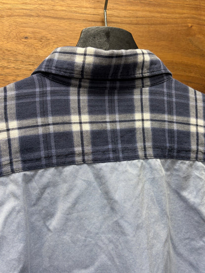 Comme Des Garçons Homme Blue Plaid/Oxford Hybrid Button Up Shirt