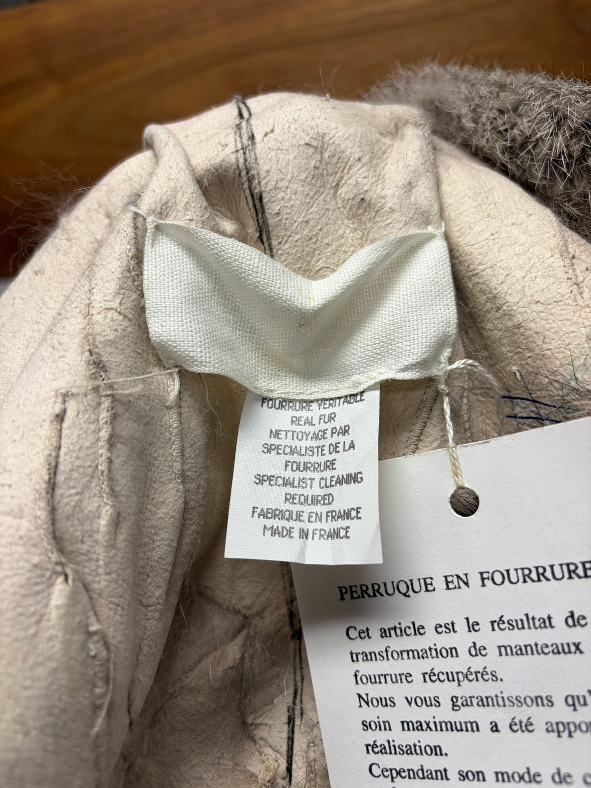 AW1997 Maison Martin Margiela x Bless Genuine Grey Fur Wig