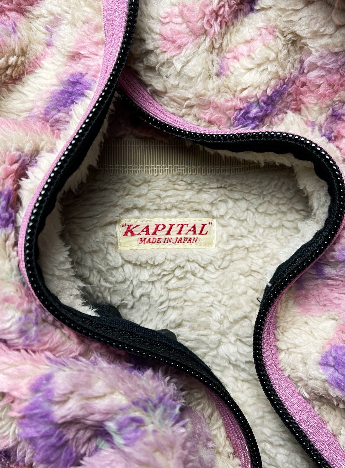 Spring Summer 2023 Kapital ‘Bone’ Zip Up Fleece Sweater