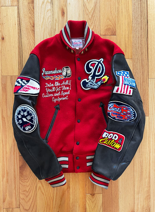 Style Eyes ‘Pacemaker Automobiles’ 32 Ounce Leather Varsity Jacket