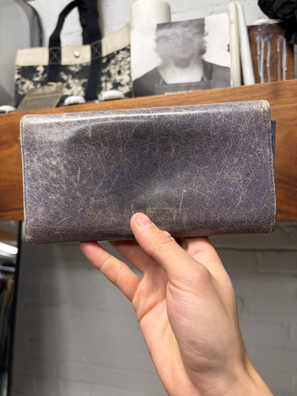 Balenciaga Purple Leather ‘City’ Long Wallet