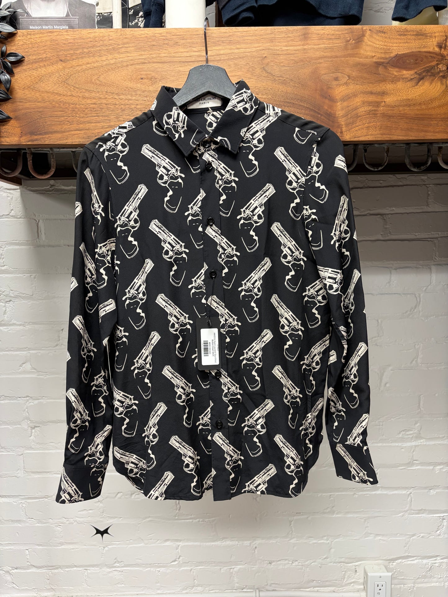 AW2014 Saint Laurent by Hedi Slimane ‘Pistol Print’ Button Up Shirt
