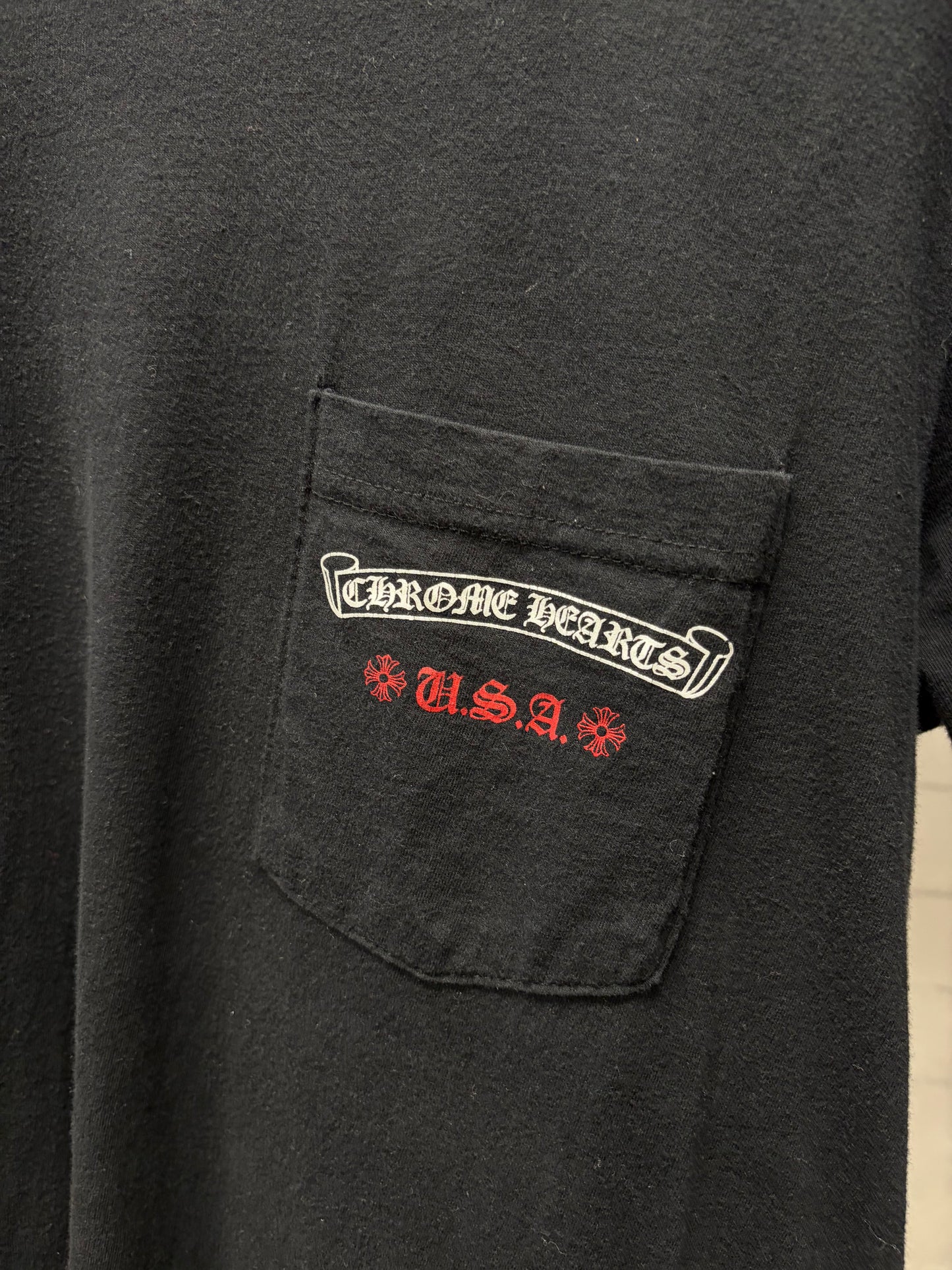 Chrome Hearts ‘Flag Logo’ Black Graphic T-Shirt
