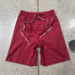 Rick Owens x Champion Red Drawstring Cotton Sweat Shorts