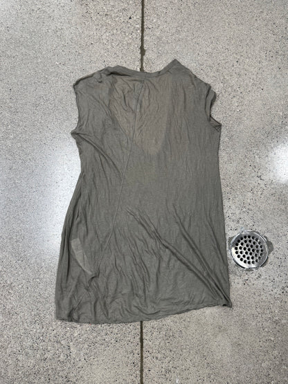 SS2021 Rick Owens ‘Plegethon’ Dust Brown Scoop Neck Shirt