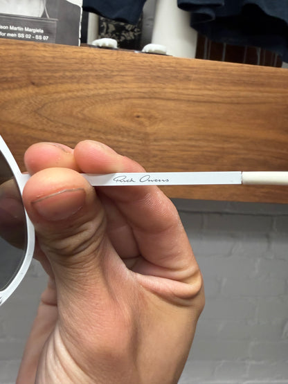 Rick Owens White/Black Tint Shield Sunglasses