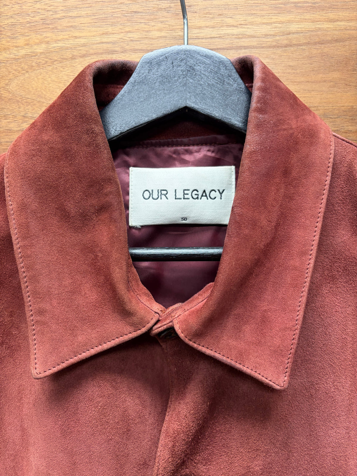 Our Legacy ‘Rustic Orange’ Suede Overshirt Jacket