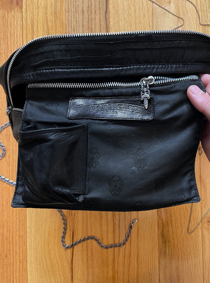 Chrome Hearts 14 Cross 925 Silver Black Leather Gym Bag
