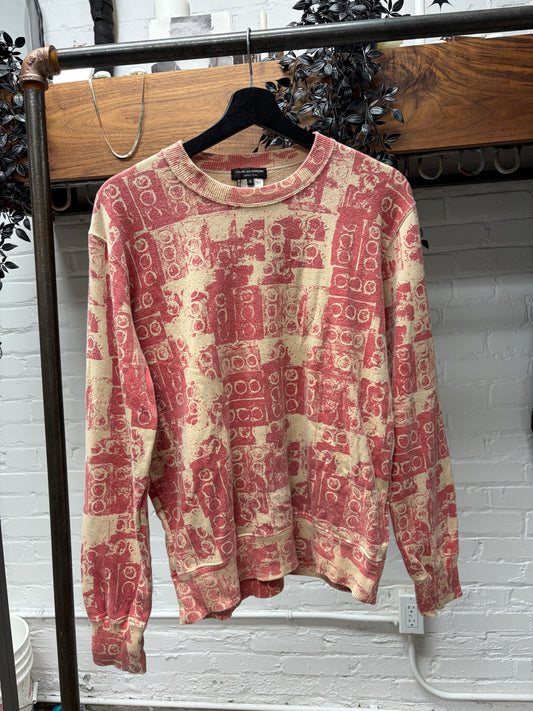 2007 Comme Des Garçons Homme ‘Lego’ Print Red/Sand Sweater