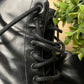 Saint Laurent ‘Army 25’ Black Leather Combat Boots