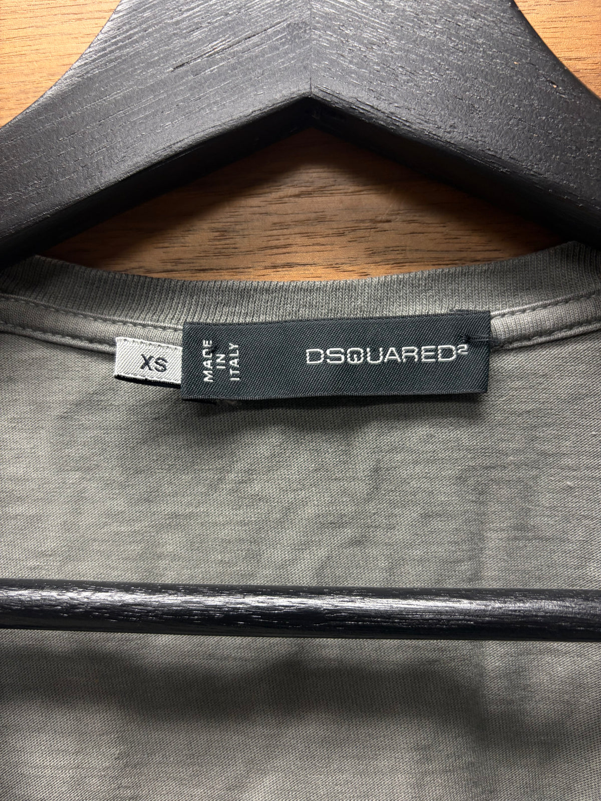 2000s Dsquared2 Faded Grey ‘Barren Tree’ Graphic T-Shirt