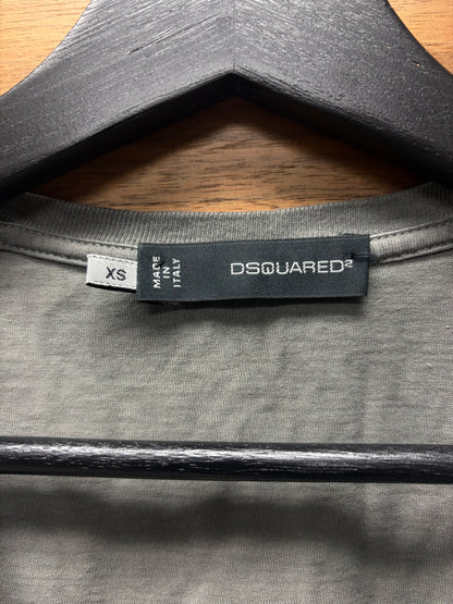 2000s Dsquared2 Faded Grey ‘Barren Tree’ Graphic T-Shirt