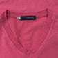 Dsquared2 Pink V-Neck Long Sleeve Shirt