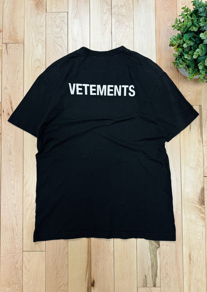 Autumn Winter 2018 Vetements ‘Staff’ Black T-Shirt