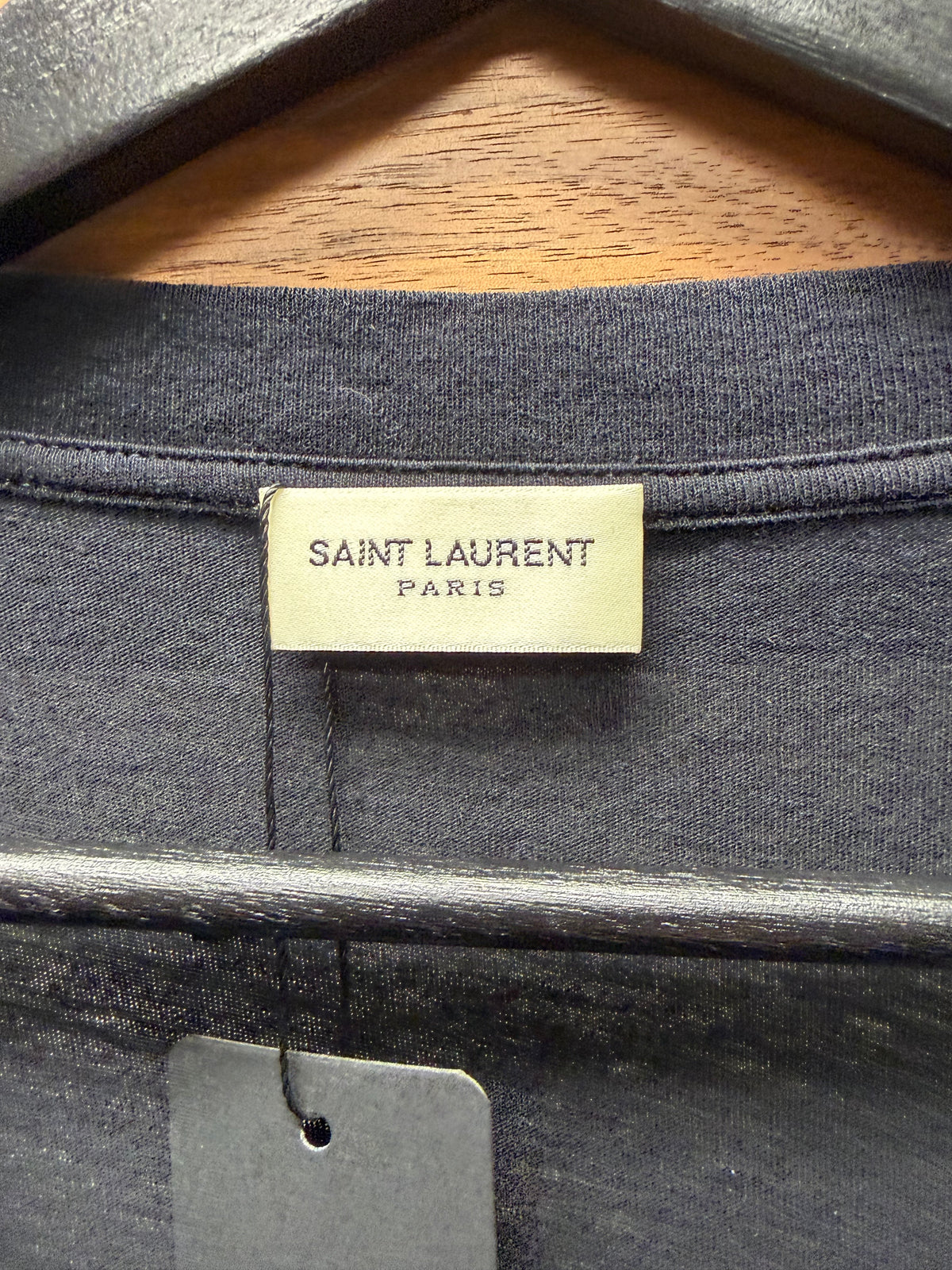 2018 Saint Laurent ‘Smoking Gun’ Black/White Graphic T-Shirt