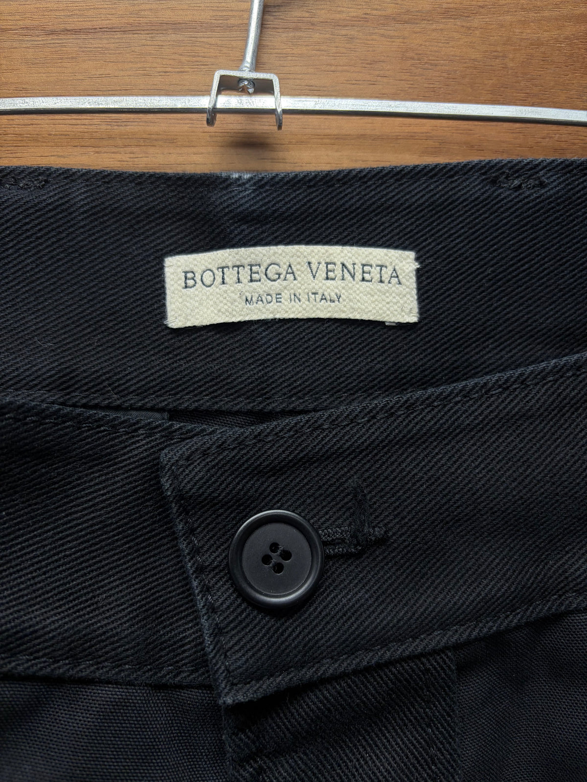 Pre AW2019 Bottega Veneta Black ‘J-Cut’ Heavyweight Cargo Pants