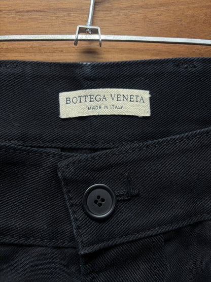 Pre AW2019 Bottega Veneta Black ‘J-Cut’ Heavyweight Cargo Pants