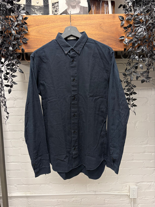 Dior Homme Navy Blue Button Up Dress Shirt