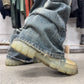 2023 Balenciaga ‘Bootcut Flared’ Dirt Wash Blue Denim