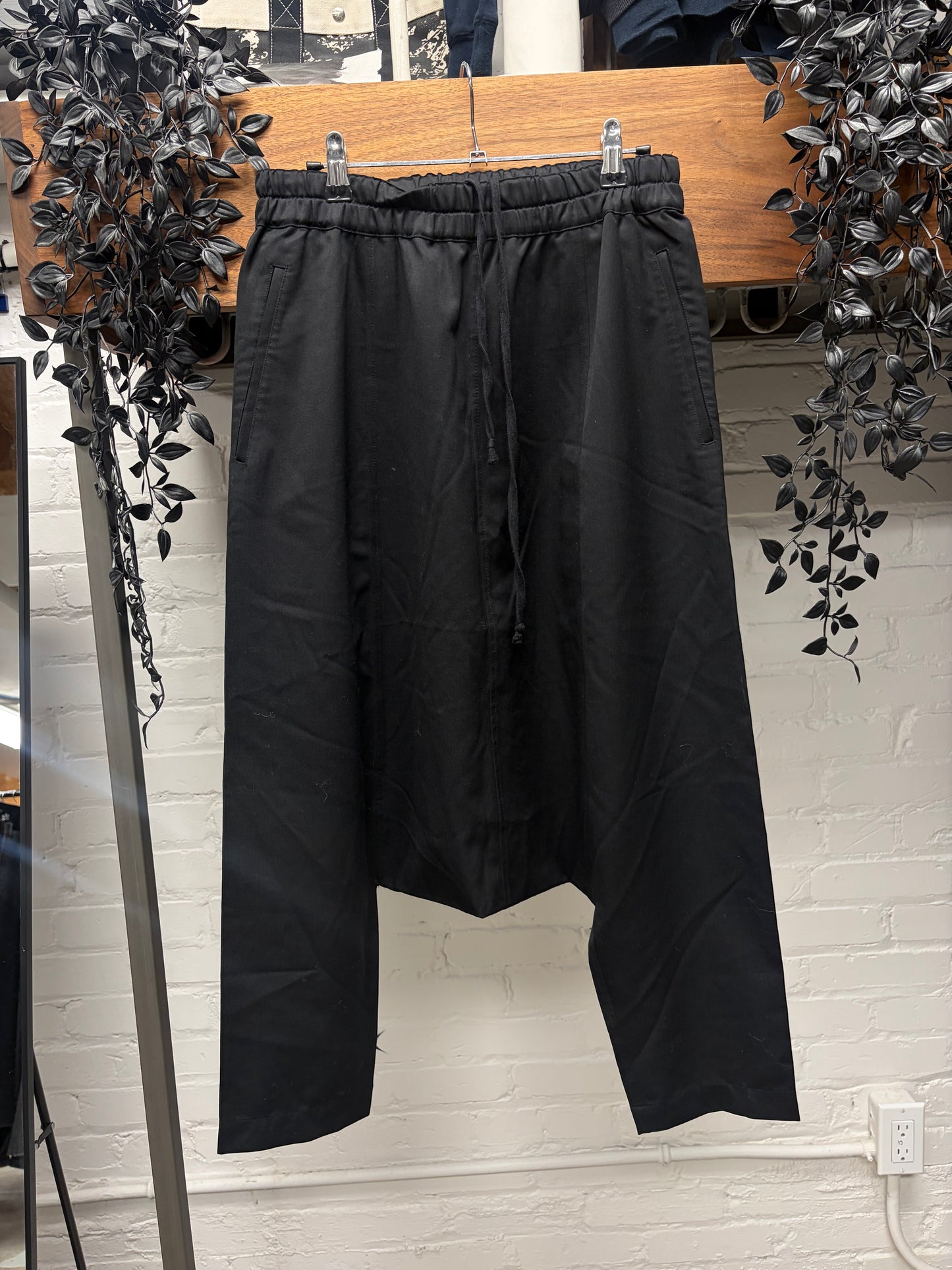 Comme Des Garçons x H&M Drop Crotch ‘Pod’ Black Drawstring Shorts