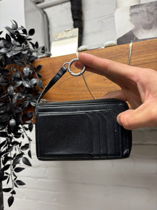 Saint Laurent Black Calfskin Leather ‘Keyhook’ Cardholder
