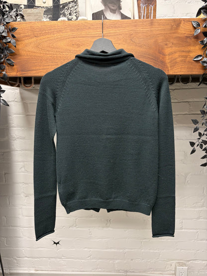 Yohji Yamamoto Y’s Murky Blue Collared Cardigan