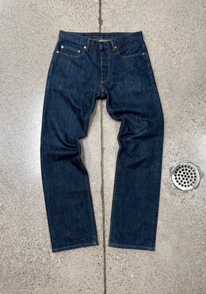 Dior Homme Raw Blue ‘Button Fly’ Skinny Denim