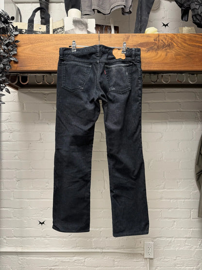 AW2004 Number (N)ine ‘Give Peace a Chance’ Black Corduroy Skinny Jeans