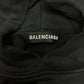 SS2020 Balenciaga ‘Nametag’ Distressed Black Hoodie